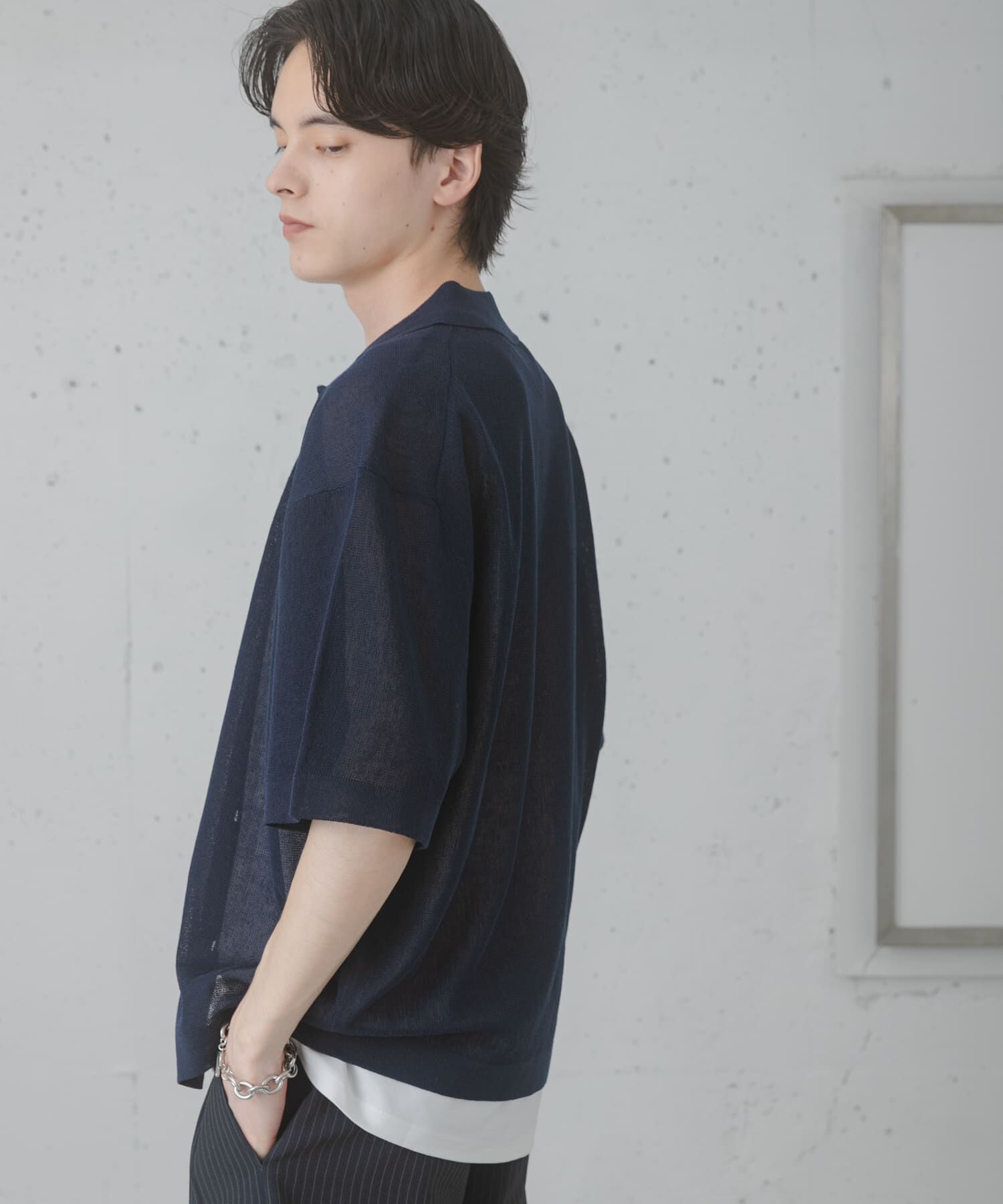 SENSE OF PLACE by URBAN RESEARCH「『一部WEB限定ｶﾗｰ』『ｲｰｼﾞｰｹｱ』ﾘﾈﾝﾌﾞﾚﾝﾄﾞｼｱｰﾆｯ 」|ニット・セーター|