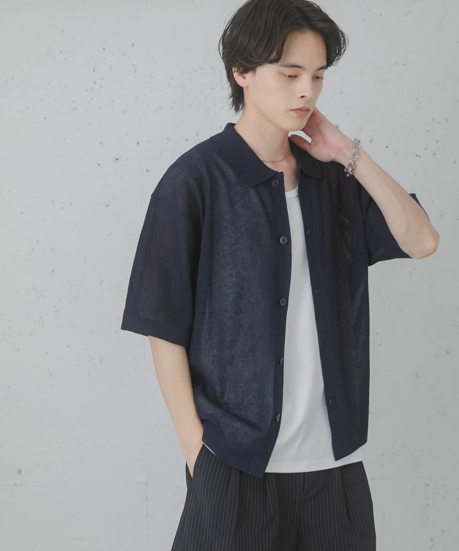 SENSE OF PLACE by URBAN RESEARCH「『一部WEB限定ｶﾗｰ』『ｲｰｼﾞｰｹｱ』ﾘﾈﾝﾌﾞﾚﾝﾄﾞｼｱｰﾆｯ 」|ニット・セーター|