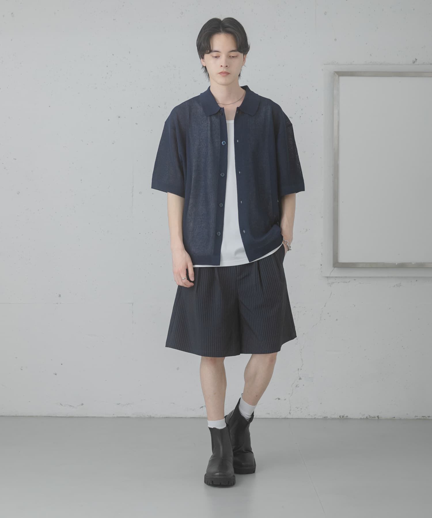 SENSE OF PLACE by URBAN RESEARCH「『一部WEB限定ｶﾗｰ』『ｲｰｼﾞｰｹｱ』ﾘﾈﾝﾌﾞﾚﾝﾄﾞｼｱｰﾆｯ 」|ニット・セーター|