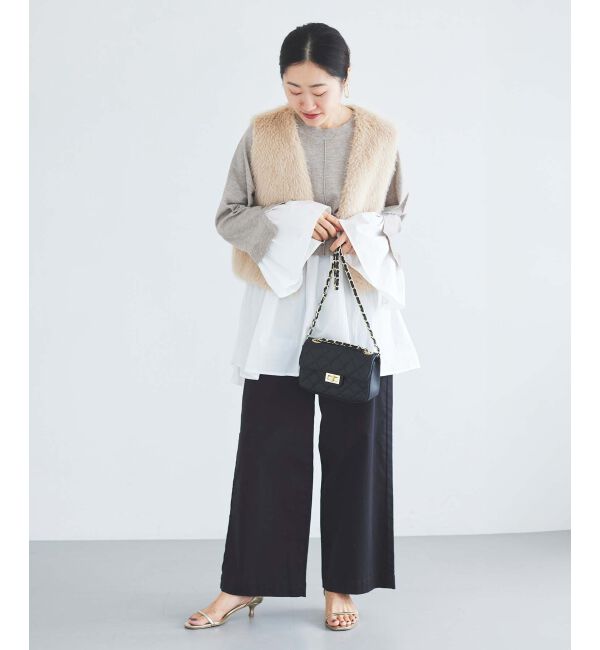 le.coeur blanc「《手洗い可能》TORRAZZO DONNAニット&times;シャツチュニック」|ニット・セーター|