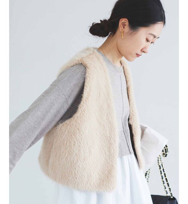le.coeur blanc「《手洗い可能》TORRAZZO DONNAニット&times;シャツチュニック」|ニット・セーター|