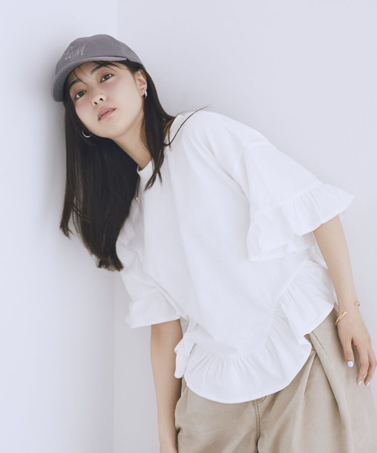earth music&ecology「ピグメントフリルTシャツ」|Tシャツ・カットソー|