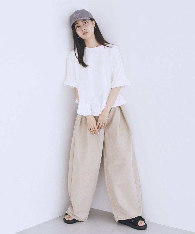earth music&ecology「ピグメントフリルTシャツ」|Tシャツ・カットソー|