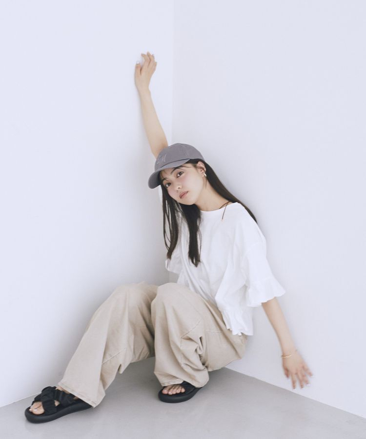 earth music&ecology「ピグメントフリルTシャツ」|Tシャツ・カットソー|
