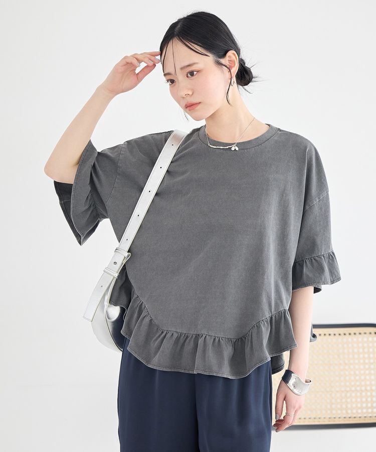 earth music&ecology「ピグメントフリルTシャツ」|Tシャツ・カットソー|