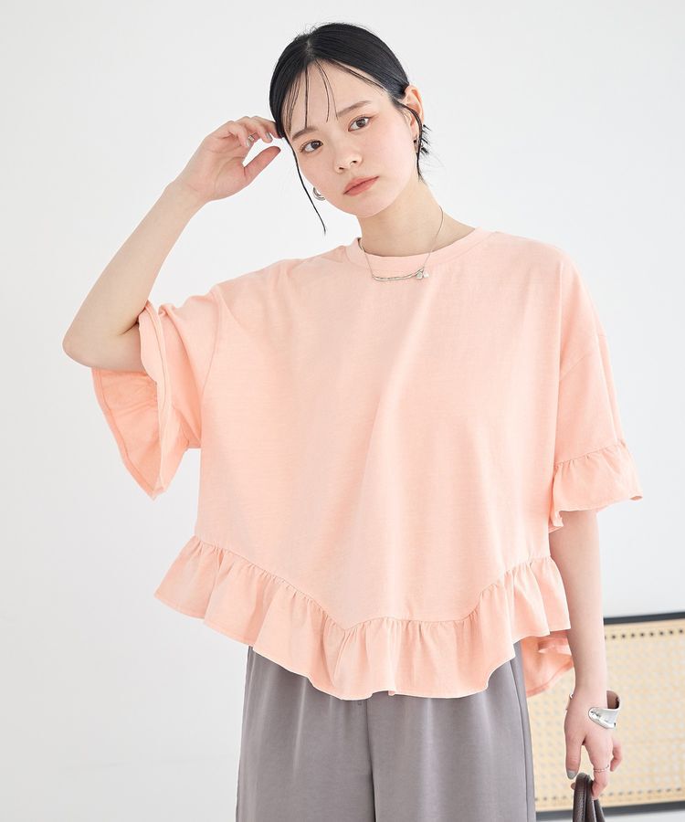 earth music&ecology「ピグメントフリルTシャツ」|Tシャツ・カットソー|