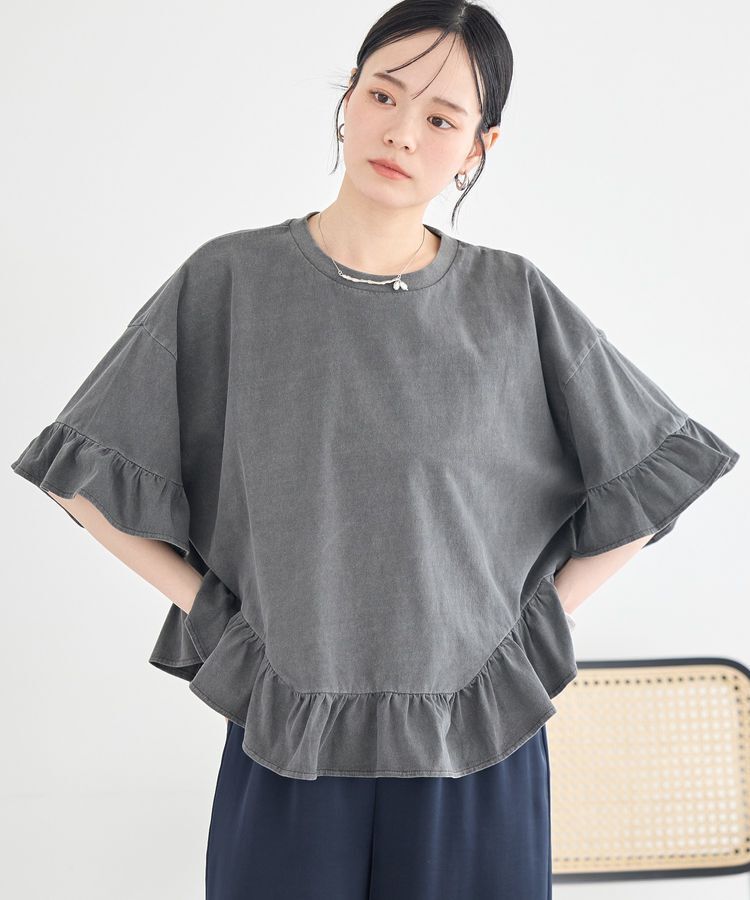 earth music&ecology「ピグメントフリルTシャツ」|Tシャツ・カットソー|