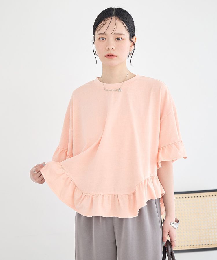 earth music&ecology「ピグメントフリルTシャツ」|Tシャツ・カットソー|