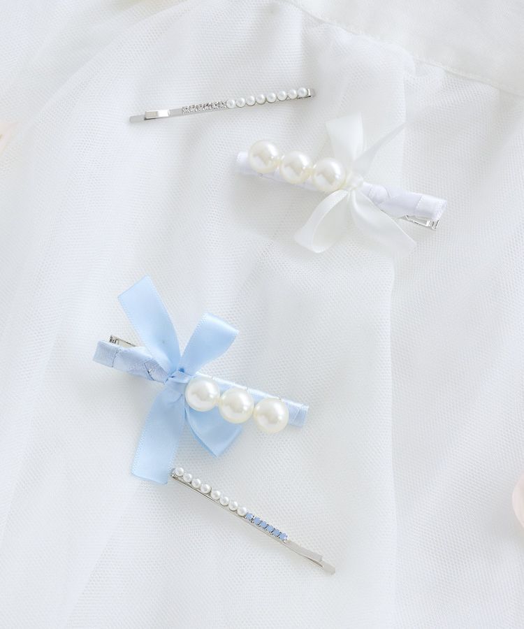 Maison de FLEUR「パールサテンリボン2セットピン」|その他|