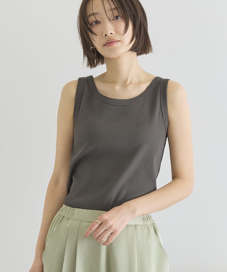 AMERICAN HOLIC「【抗菌防臭】テレコタンクトップ」|インナー|Charcoal Gray