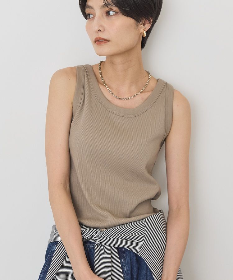 AMERICAN HOLIC「【抗菌防臭】テレコタンクトップ」|インナー|Gray Beige