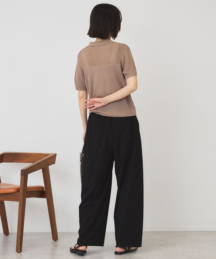 AMERICAN HOLIC「襟付きスキッパー半袖ニットポロ」|カーディガン|