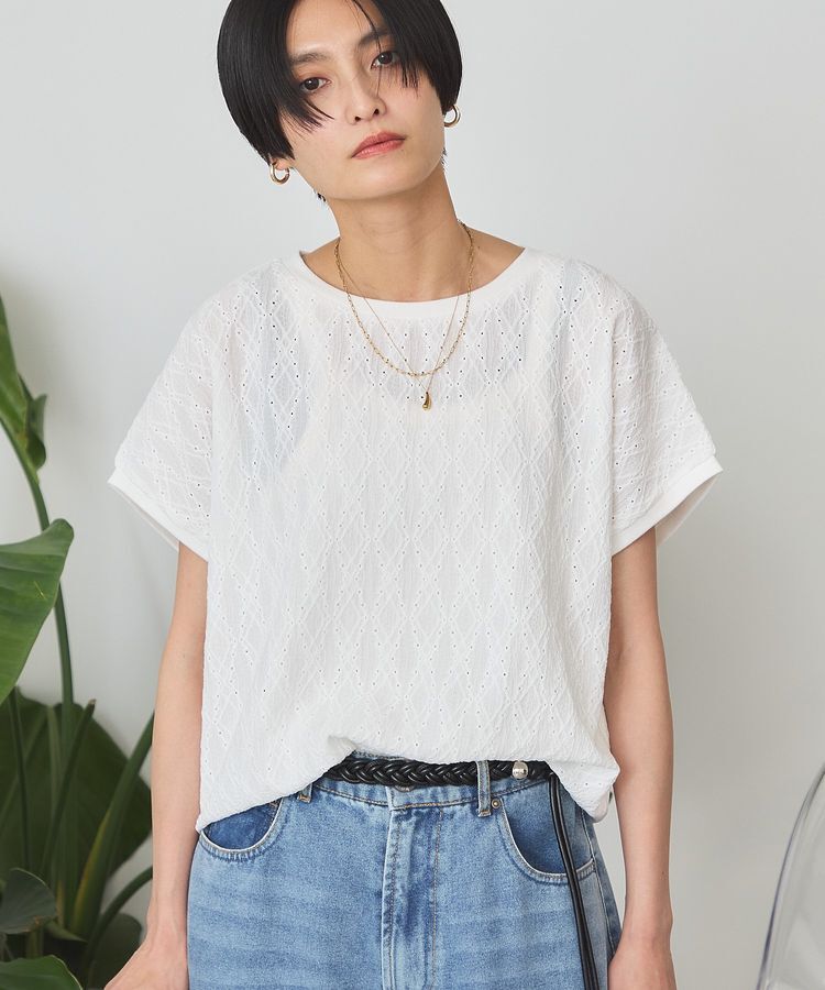 AMERICAN HOLIC「フレンチスリーブ総レースプルオーバー」|Tシャツ・カットソー|