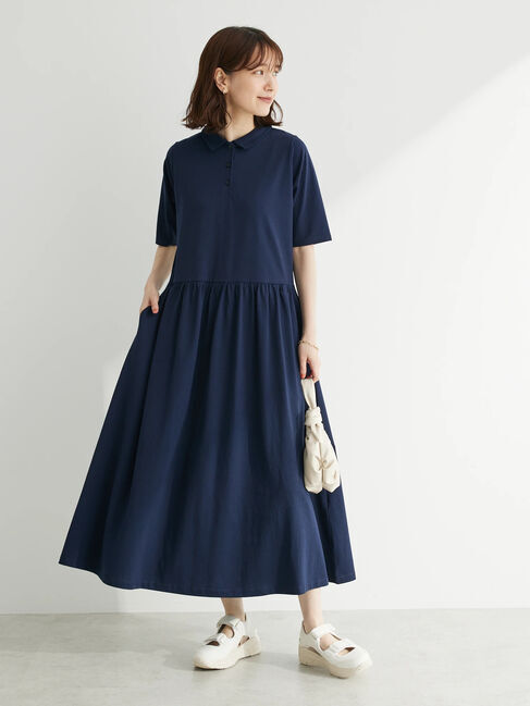 Green Parks「・SUGAR　SPOON　ポロカットワンピース」|ワンピース|Navy