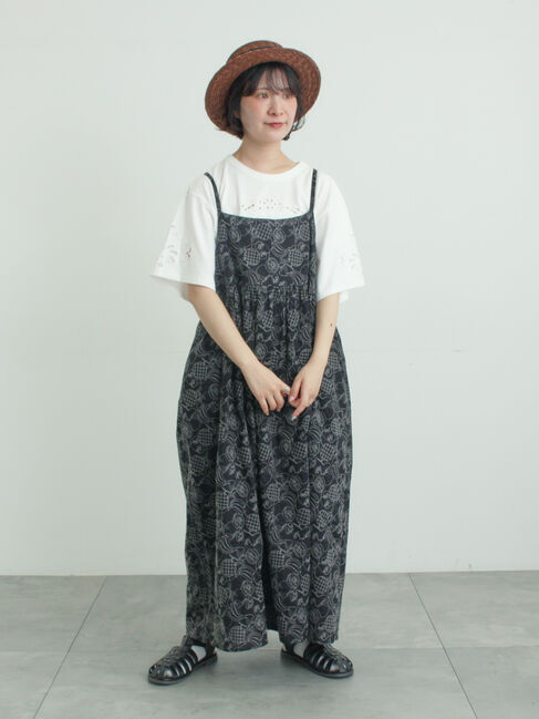 Samansa Mos2「【メルヘン&times;Samansa Mos2】総刺繍ワンピース」|ワンピース|ブラック
