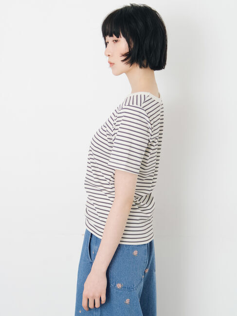 Samansa Mos2「【接触冷感】柄アソート半袖リブカットソー」|Tシャツ・カットソー|