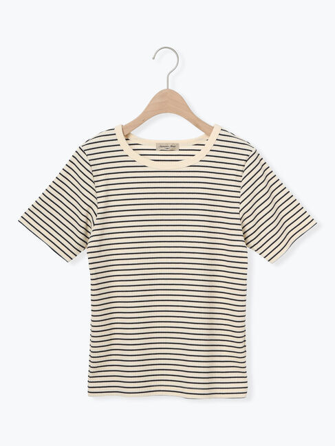 Samansa Mos2「【接触冷感】柄アソート半袖リブカットソー」|Tシャツ・カットソー|