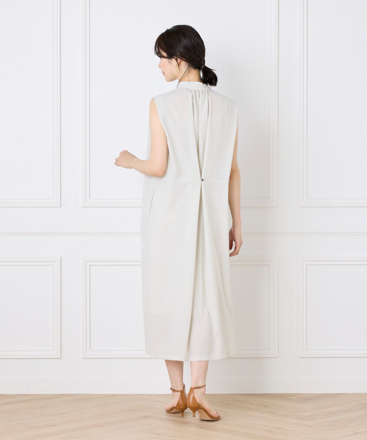 INED「《WEB限定》ノースリーブシャツワンピース」|ワンピース|