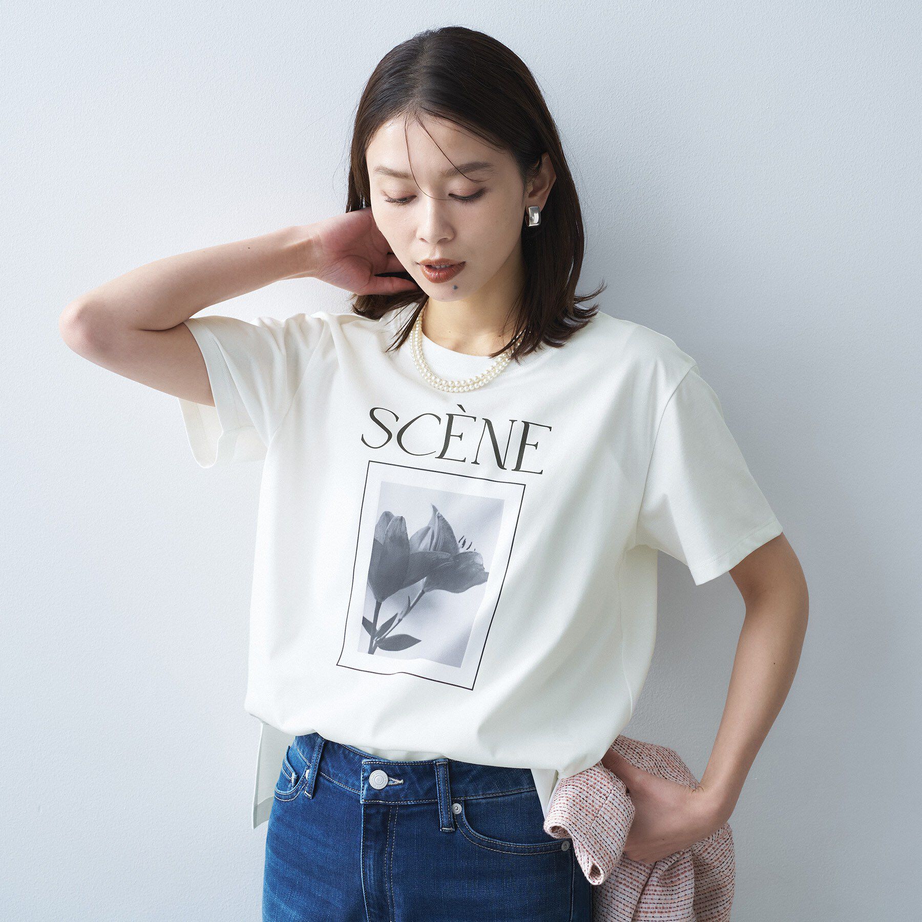 UNTITLED「【古畑星夏さん着用/ロゴ/プリント】グラフィックTシャツ」|Tシャツ・カットソー|オフホワイト(603