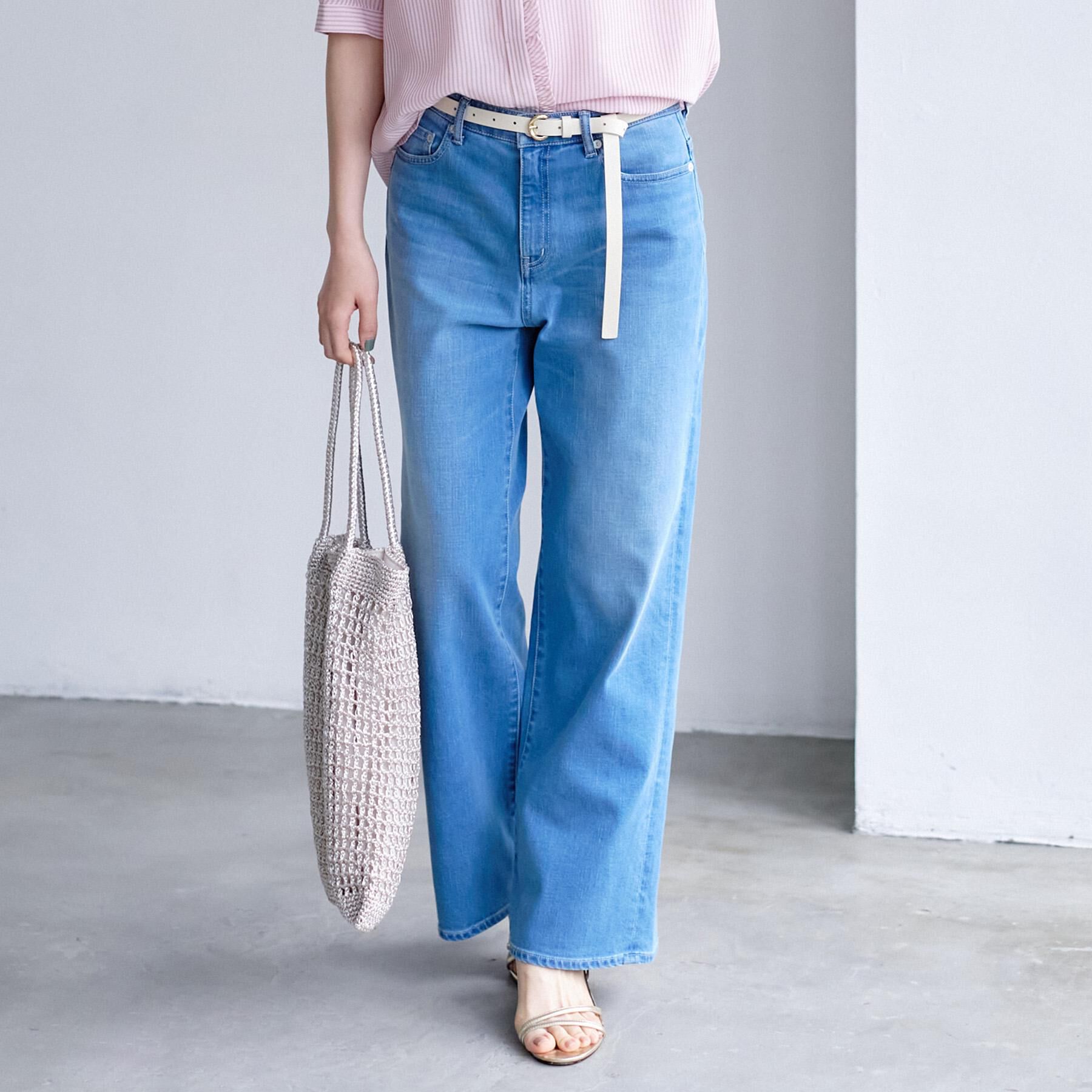 UNTITLED「【新色追加/人気デニム】MAKE&times;DENIM WIDE」|デニム|ブルー(092)