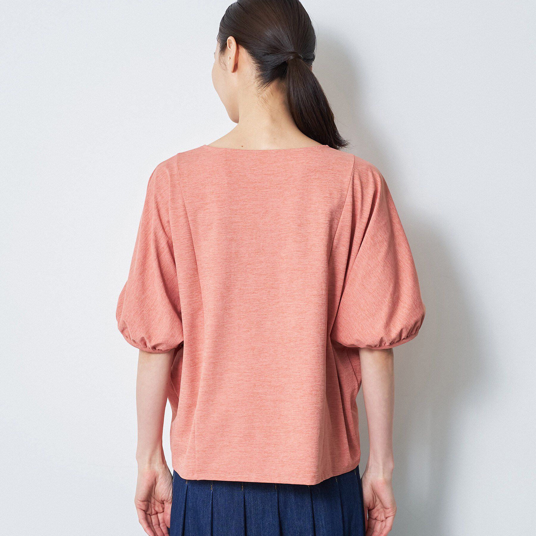 Reflect「【UVカット／接触冷感／吸水速乾】ギャザースリーブカットソー」|Tシャツ・カットソー|