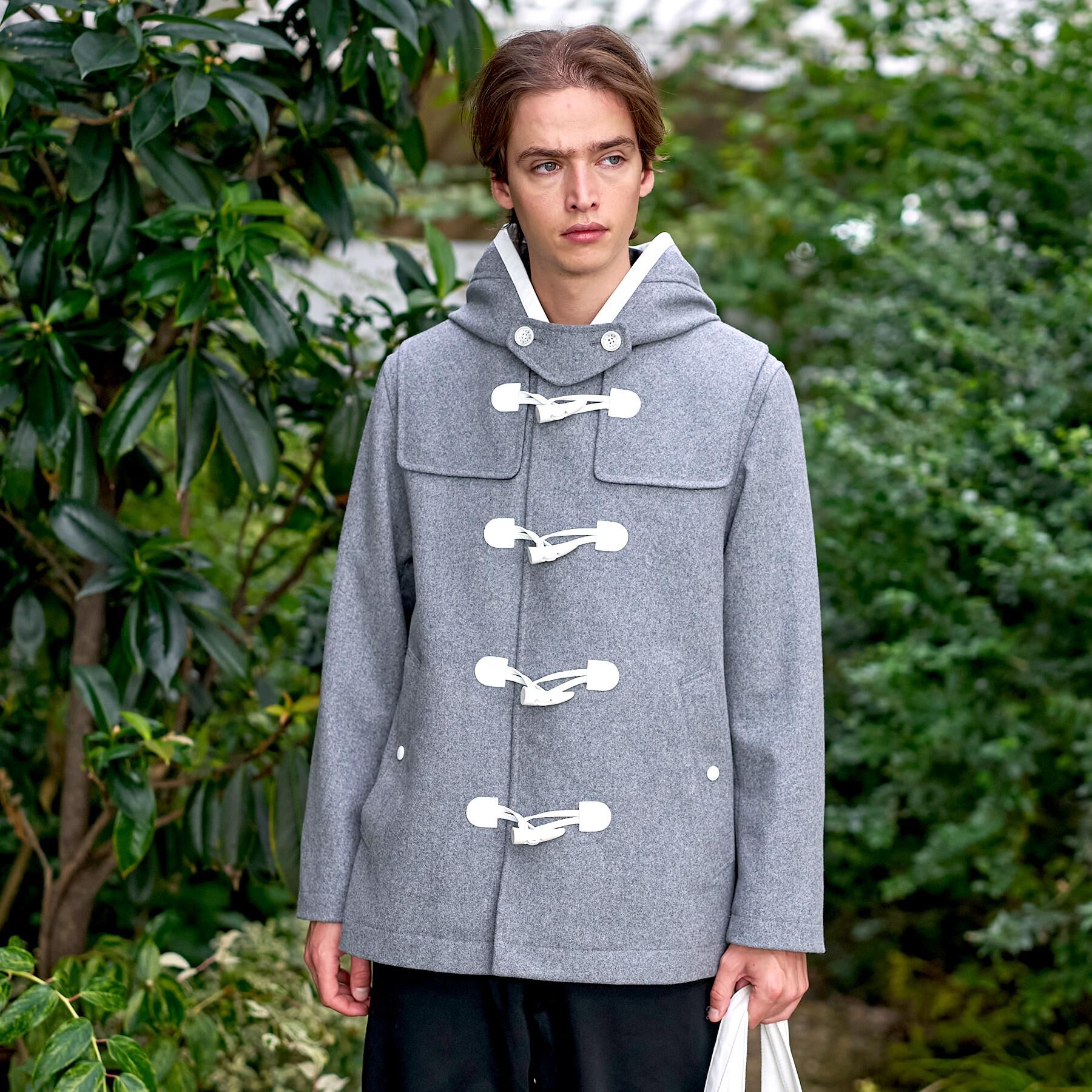 DRESSTERIOR「グレー メルトンダッフルジャケット」|ダッフルコート|