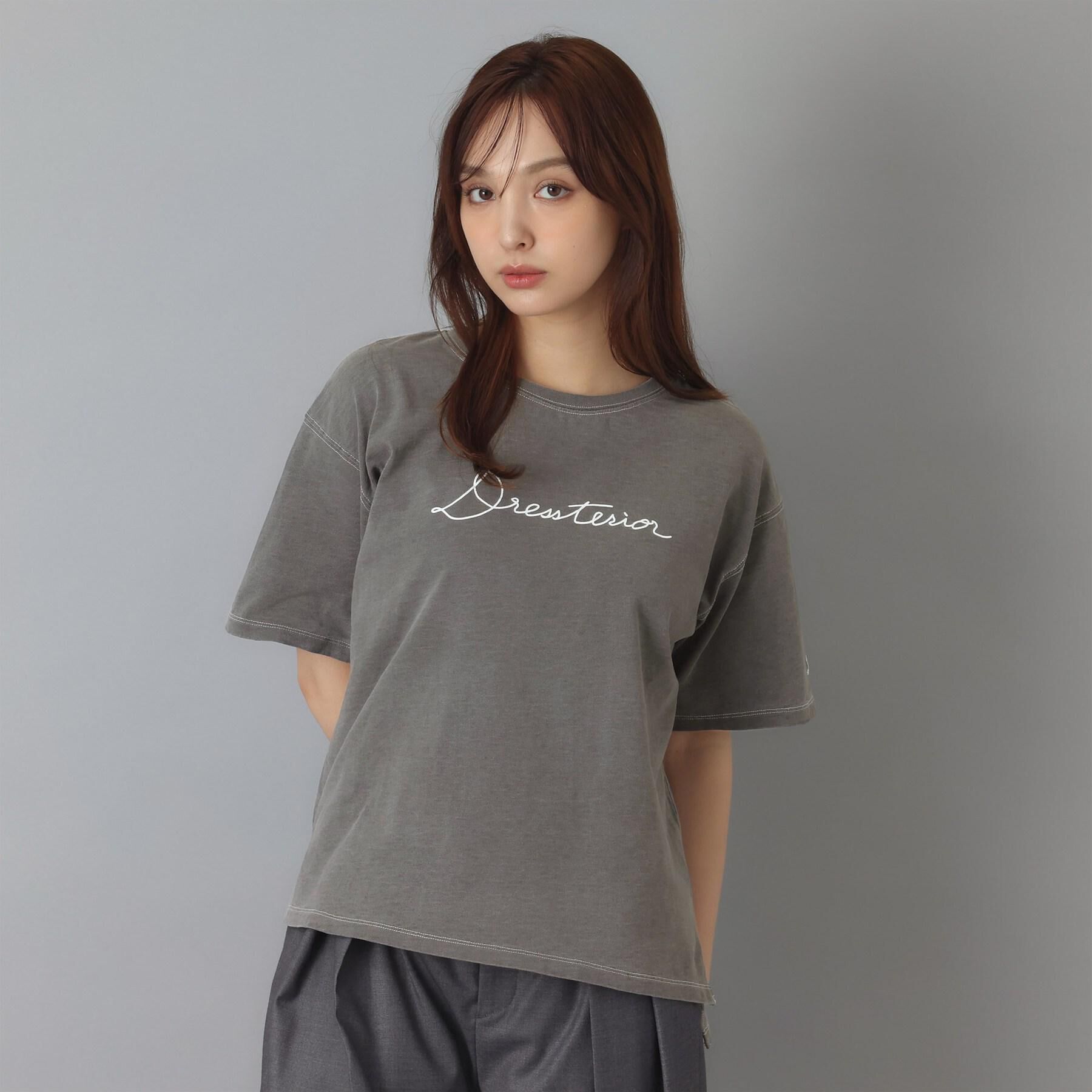 DRESSTERIOR「インディゴ天竺ロゴTシャツ」|Tシャツ・カットソー|