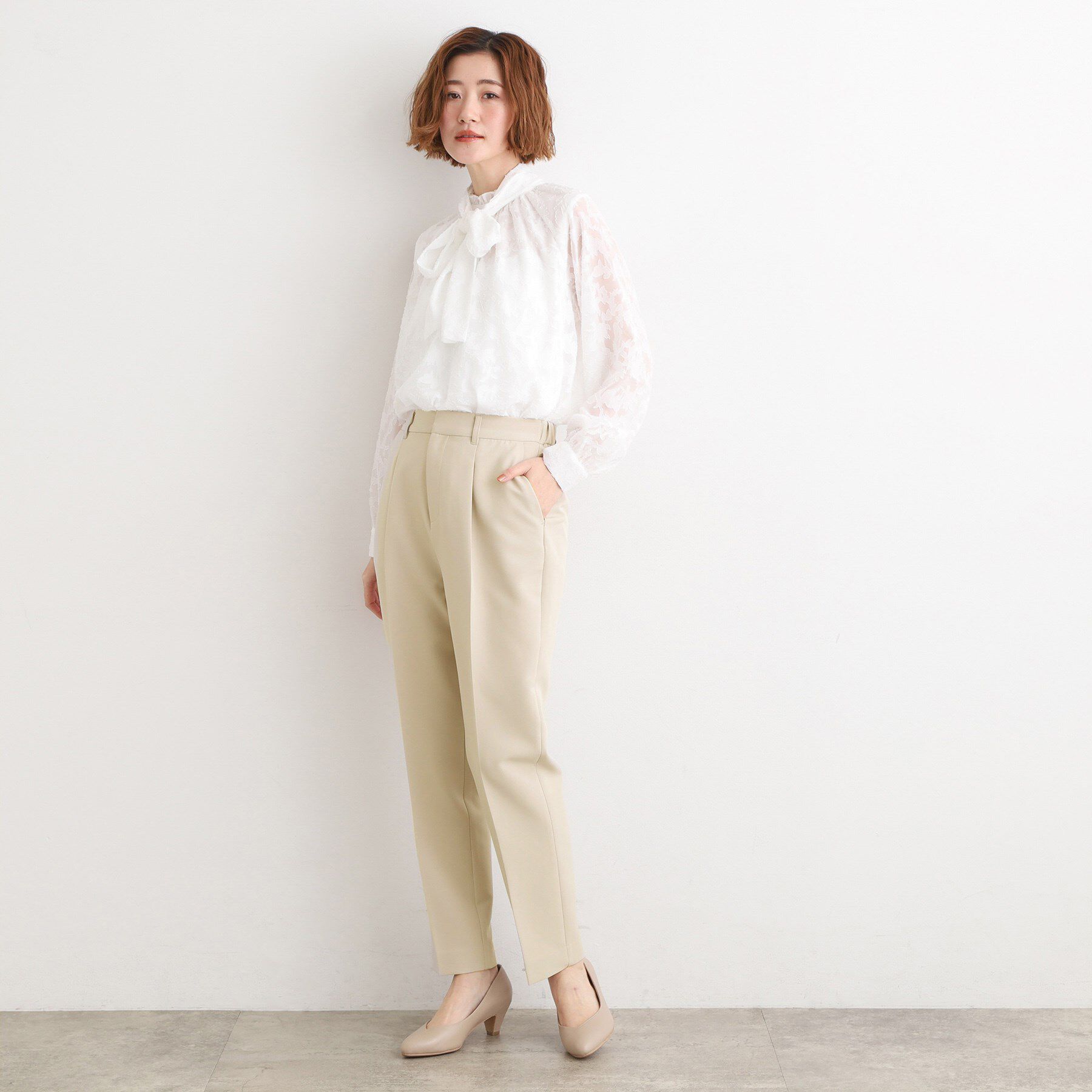 grove「【マシンウォッシュ／防シワ/SS-3L】ストレッチテーパードパンツ」|その他|