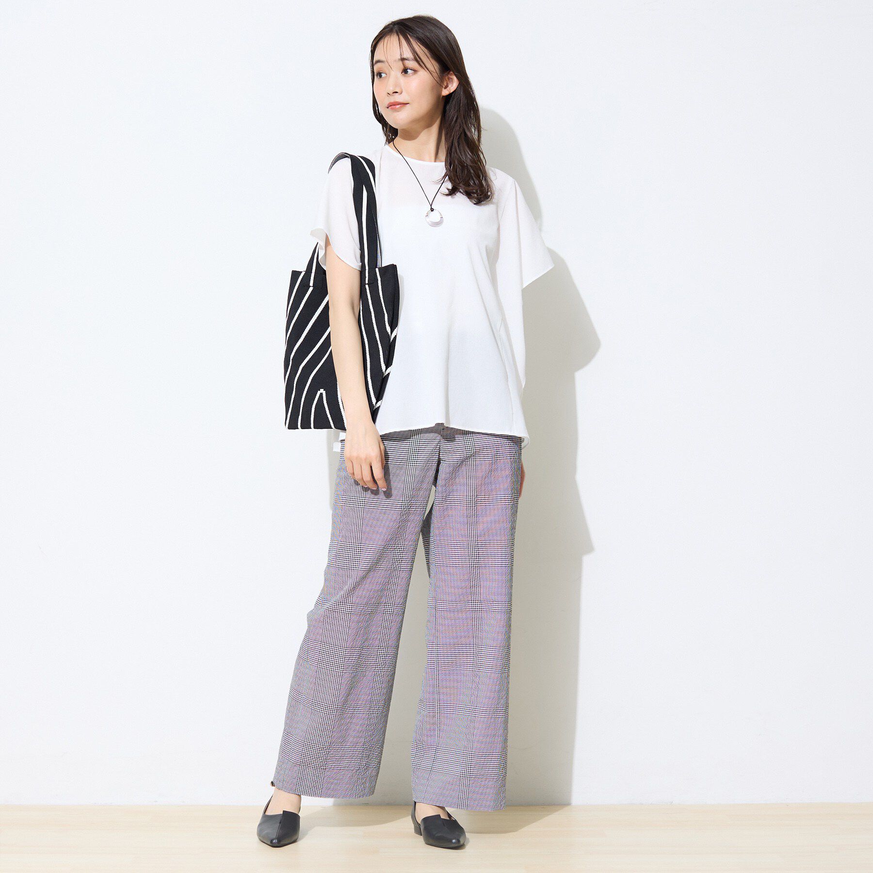 INDIVI「【体型カバー】スクエアブラウス」|シャツ・ブラウス|