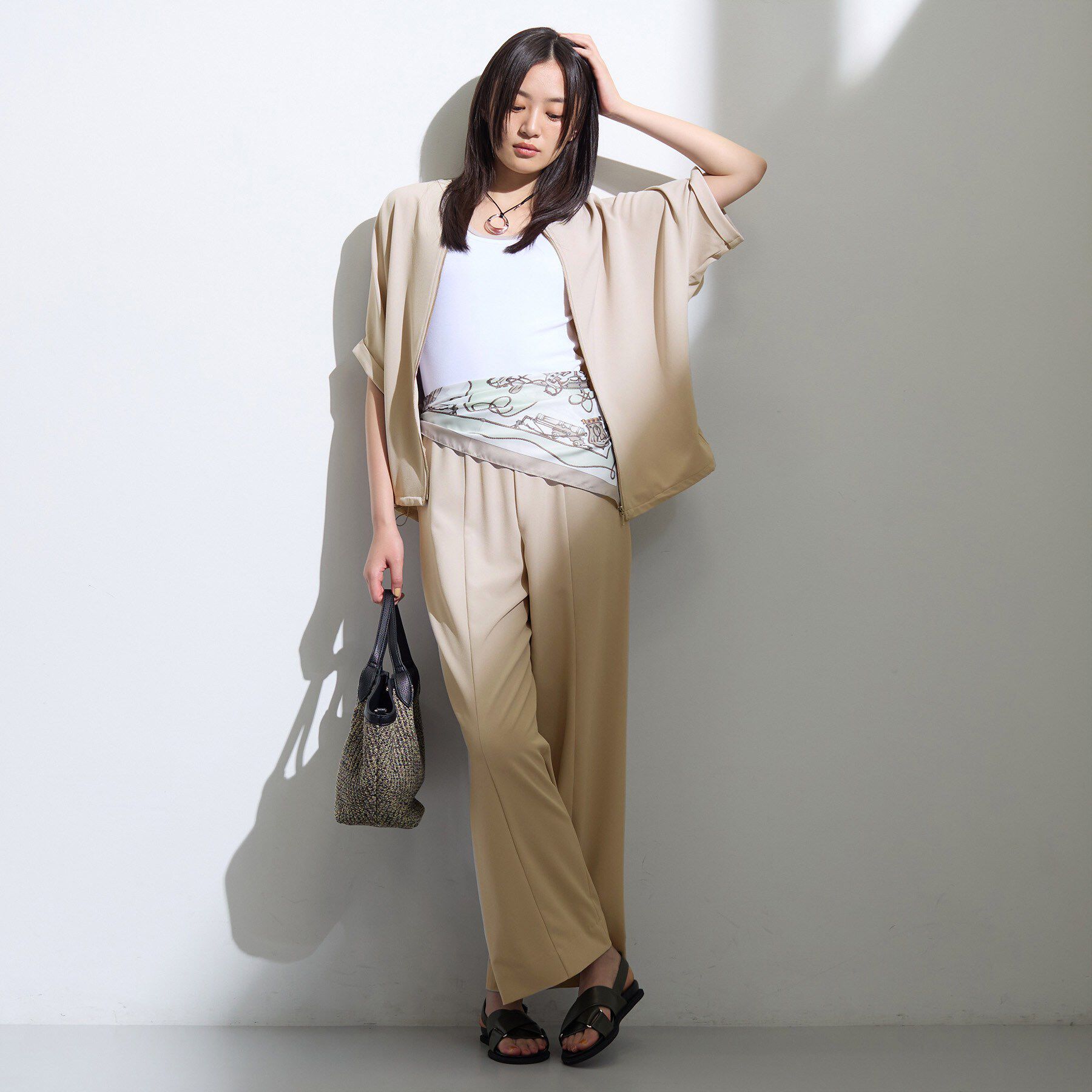 INDIVI「【着る日傘】イージーワイドパンツ」|その他|