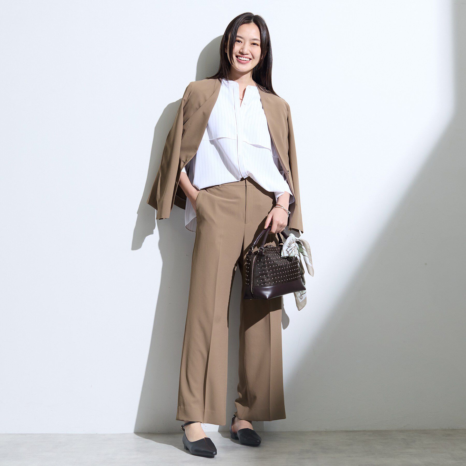 INDIVI「【新作登場！着る日傘】 ワイドストレートパンツ」|その他|