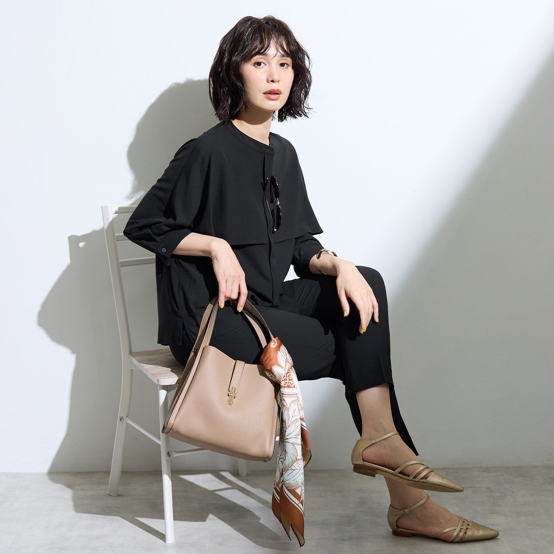 INDIVI「【新作登場！着る日傘】 ケープ風ブラウス」|シャツ・ブラウス|