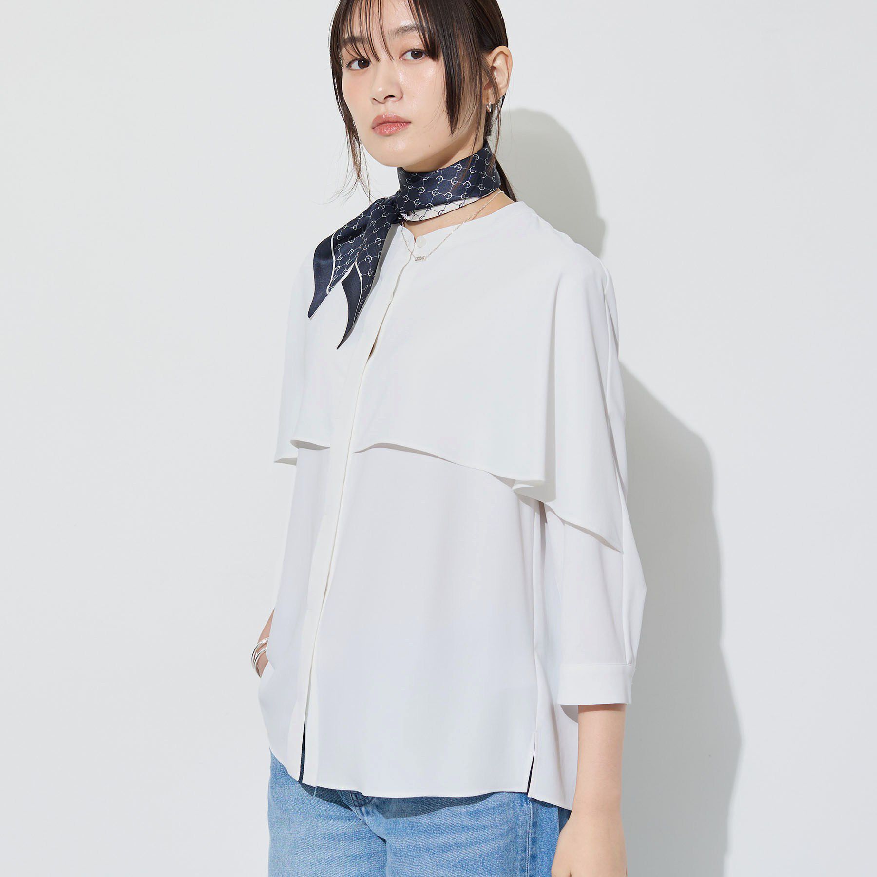 INDIVI「【新作登場！着る日傘】 ケープ風ブラウス」|シャツ・ブラウス|