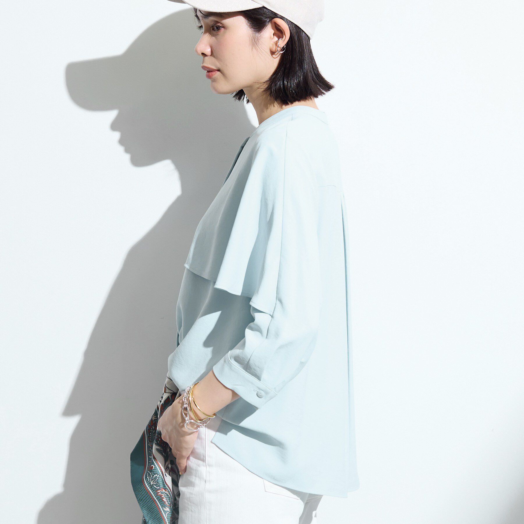 INDIVI「【新作登場！着る日傘】 ケープ風ブラウス」|シャツ・ブラウス|