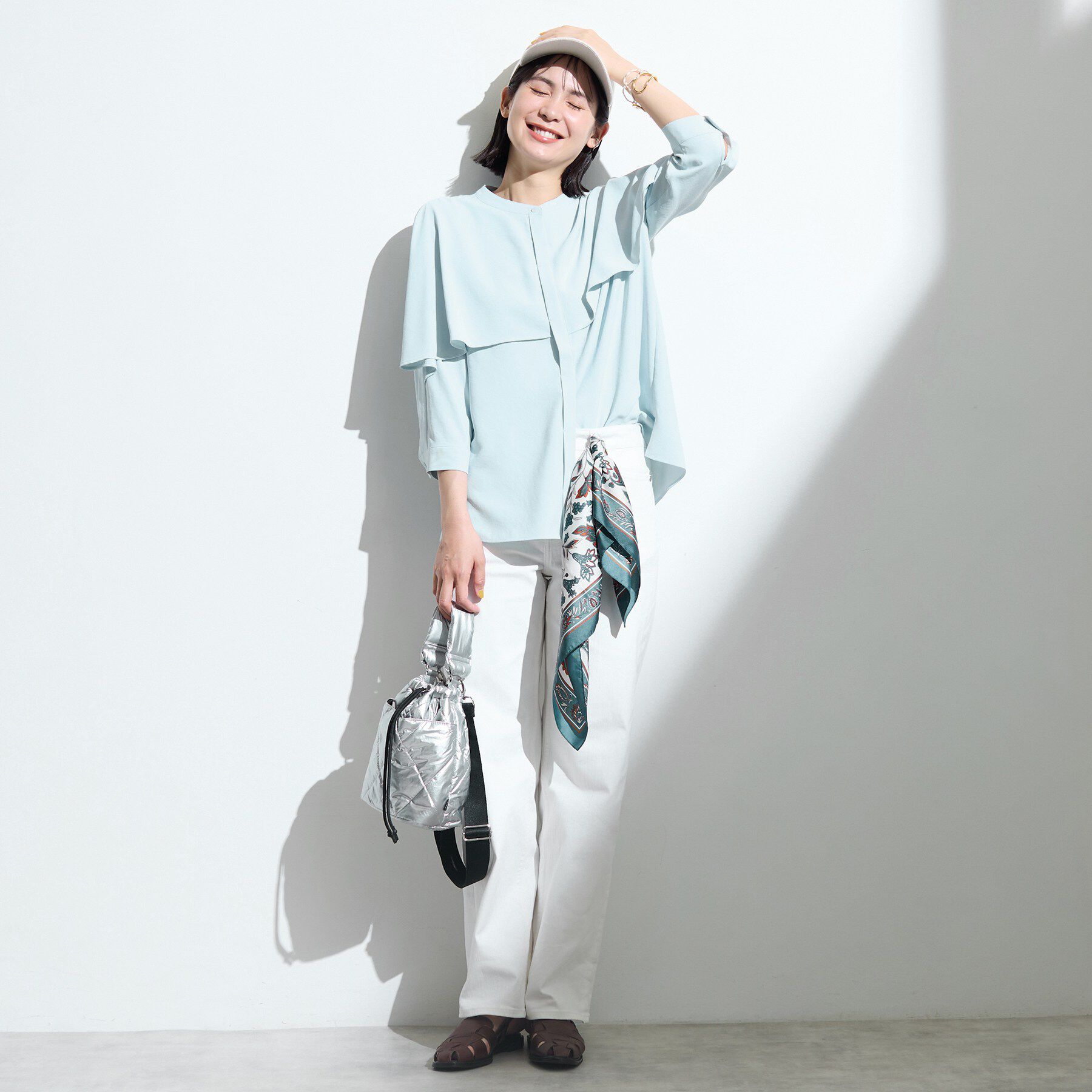 INDIVI「【新作登場！着る日傘】 ケープ風ブラウス」|シャツ・ブラウス|