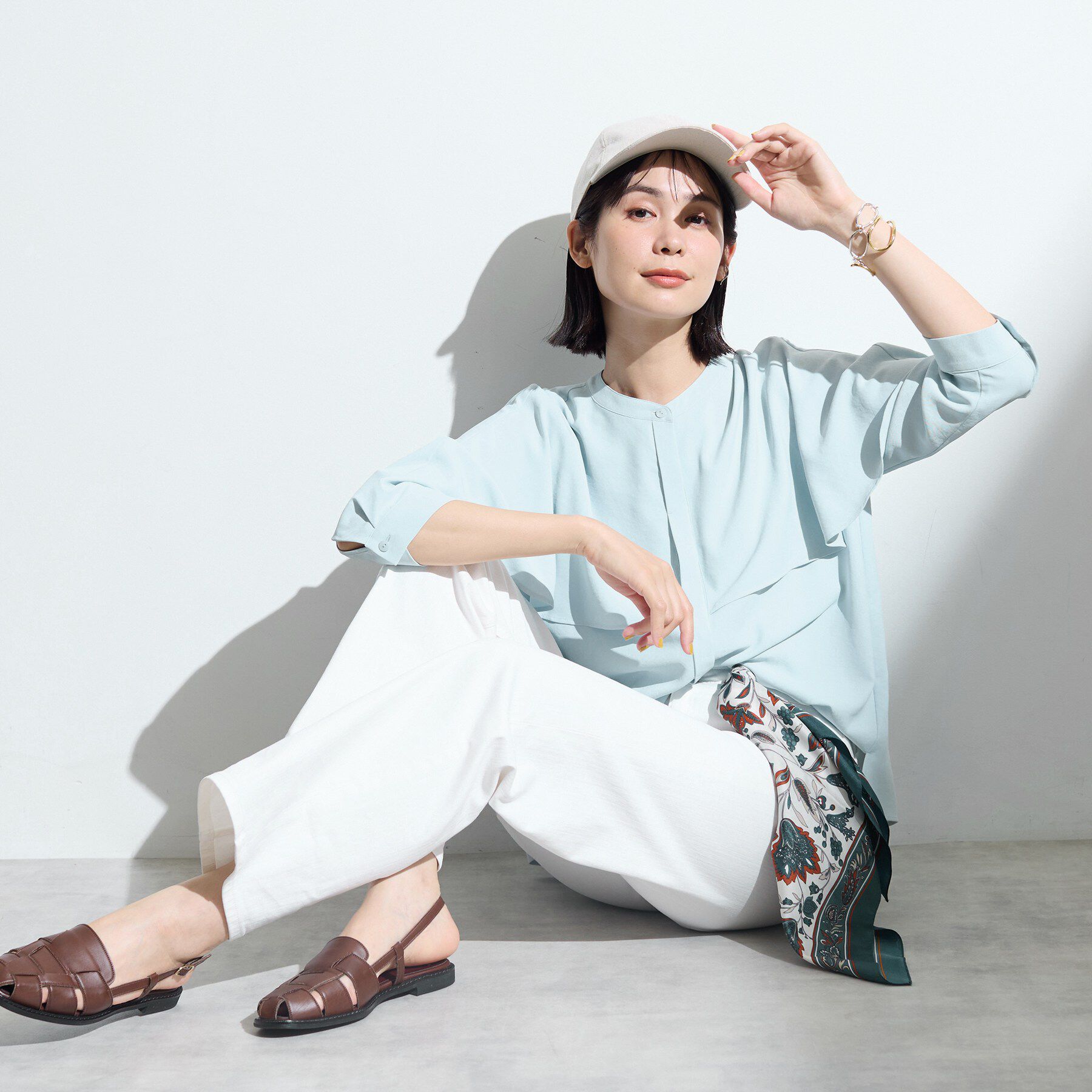 INDIVI「【新作登場！着る日傘】 ケープ風ブラウス」|シャツ・ブラウス|