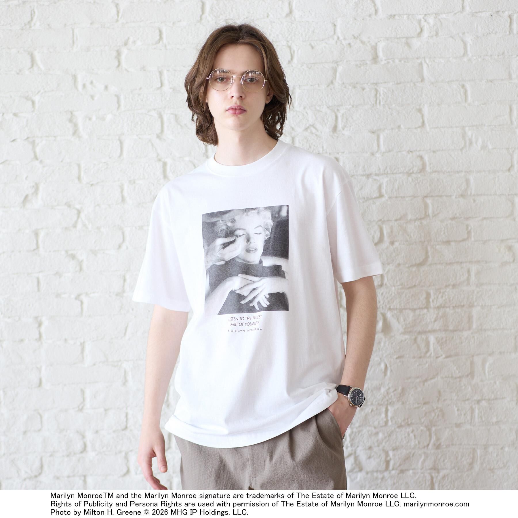TAKEO KIKUCHI「【別注】マリリン・モンロー/フォトTシャツ」|Tシャツ・カットソー|