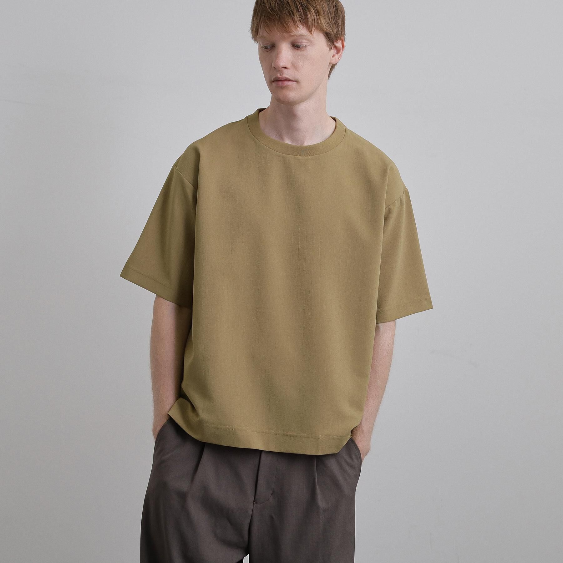 tk.TAKEO KIKUCHI「AIRY DRYクルーネックTシャツ/吸水速乾/UVカット/マシーンウォッシャブル/洗濯可/イージー」|シャツ・ブラウス|ベージュ(052)