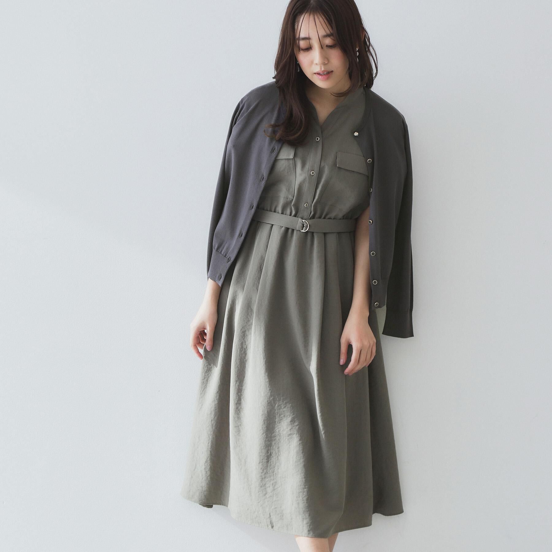 index「《7色展開／XS-LLサイズ》ダブルポケットスキッパーシャツワンピース【吸水速乾／防シワ／イージーア」|ワンピース|