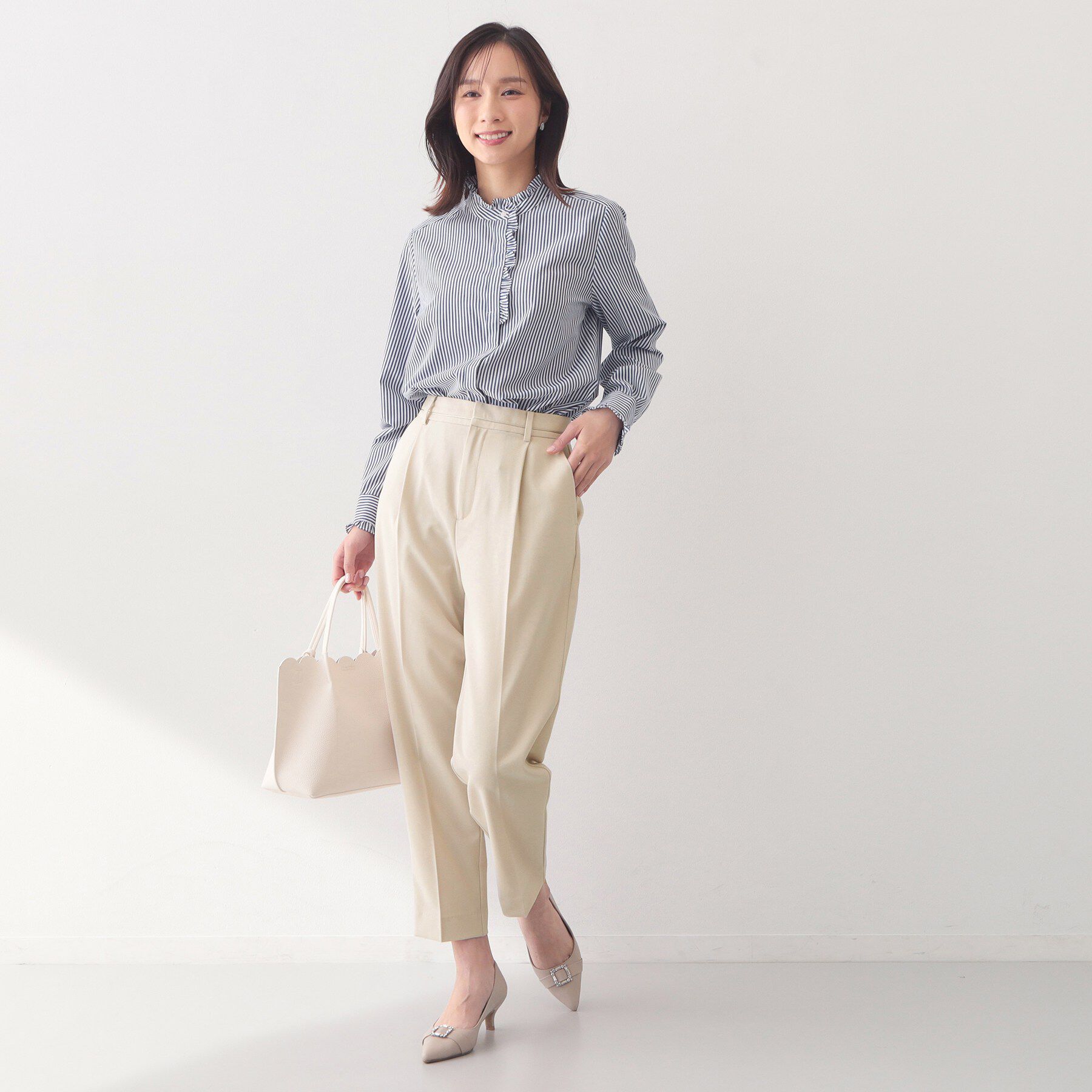 index「ストレッチテーパードパンツ／セットアップ可【洗濯機OK／接触冷感／吸水速乾／防シワ】《SS～LL》」|その他|