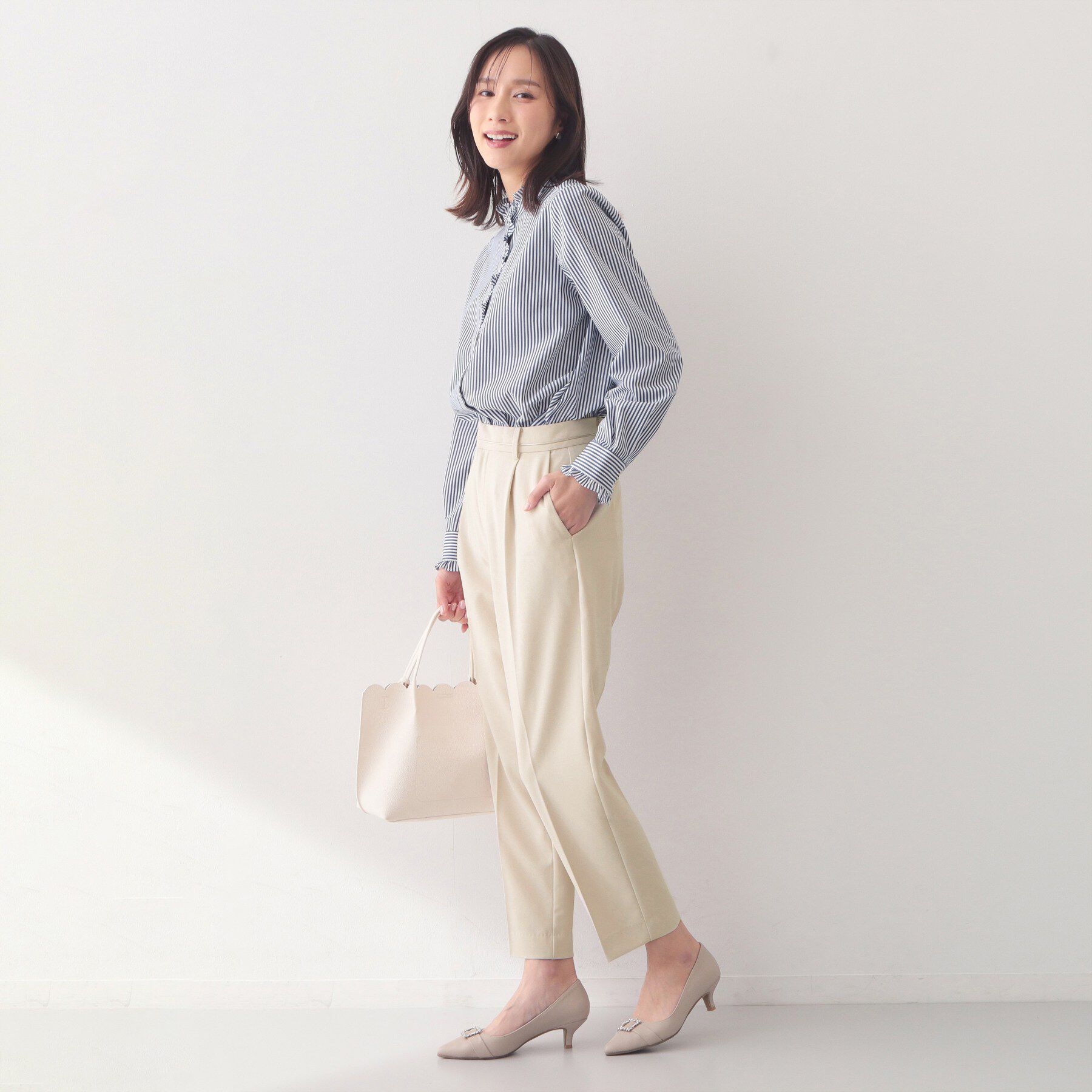 index「ストレッチテーパードパンツ／セットアップ可【洗濯機OK／接触冷感／吸水速乾／防シワ】《SS～LL》」|その他|
