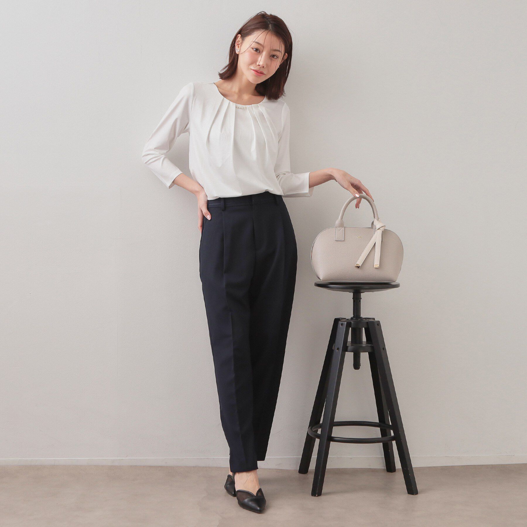index「ストレッチテーパードパンツ／セットアップ可【洗濯機OK／接触冷感／吸水速乾／防シワ】《SS～LL》」|その他|