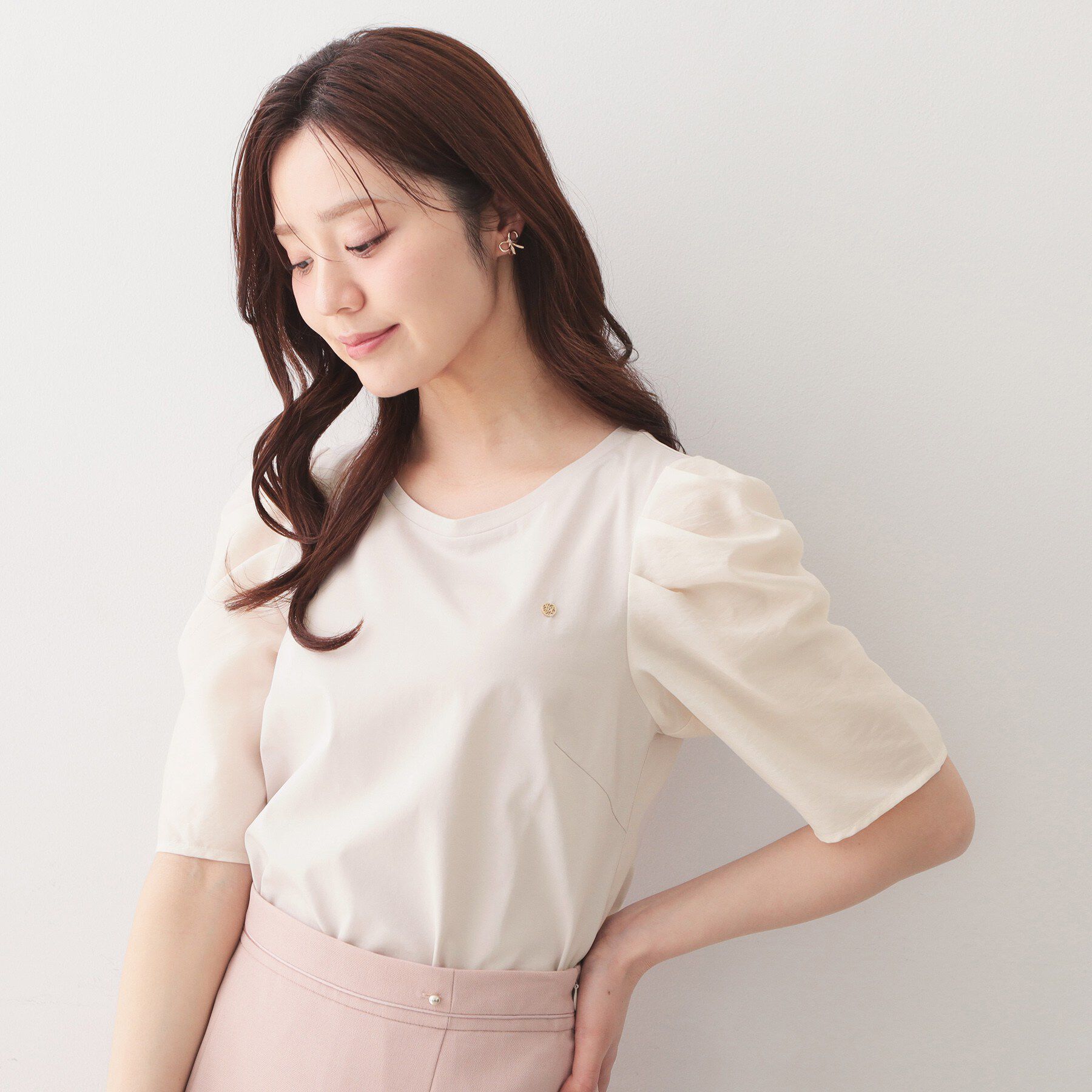 index「【UVケア／接触冷感】シアータックスリーブドッキングTシャツ《洗濯機OK》」|Tシャツ・カットソー|