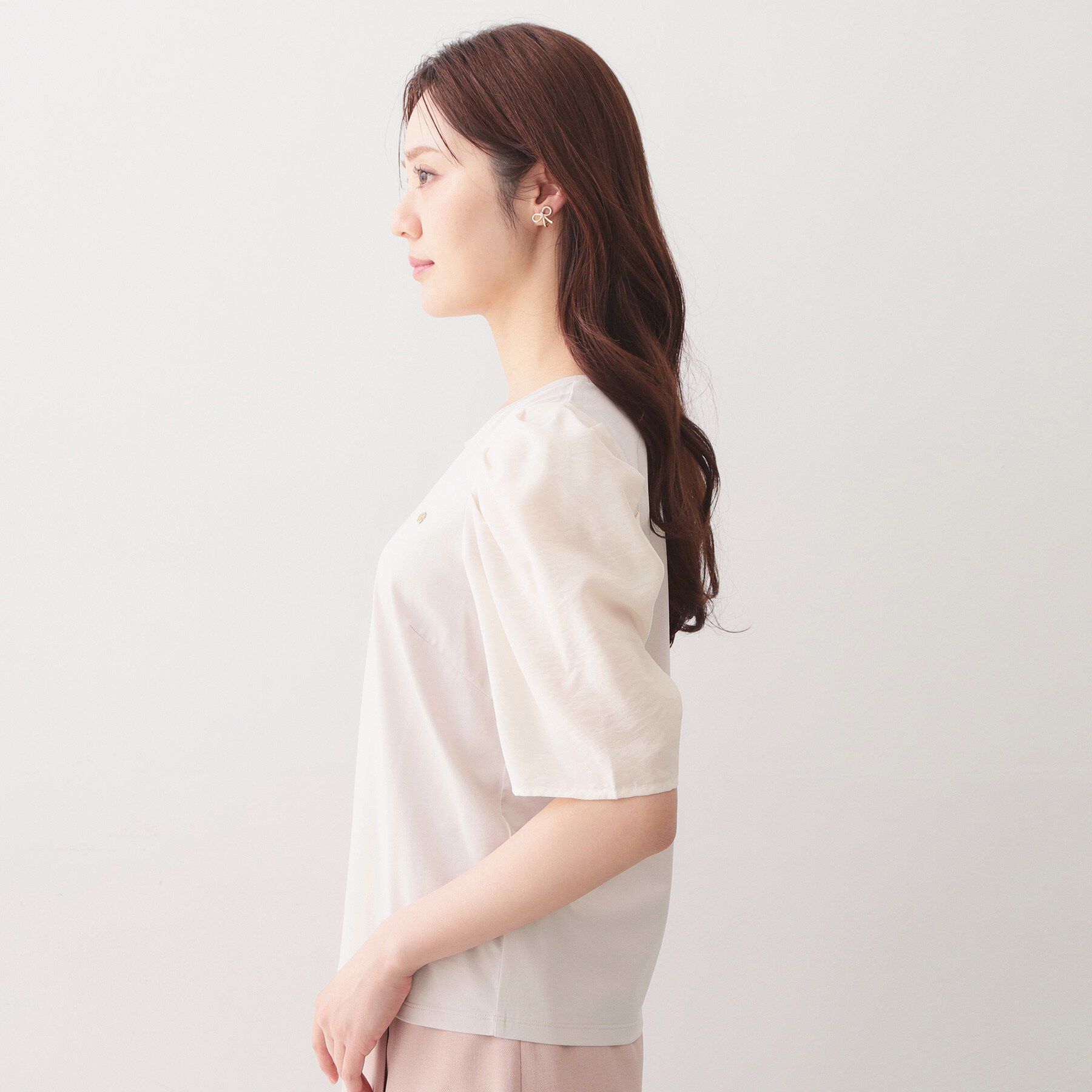 index「【UVケア／接触冷感】シアータックスリーブドッキングTシャツ《洗濯機OK》」|Tシャツ・カットソー|