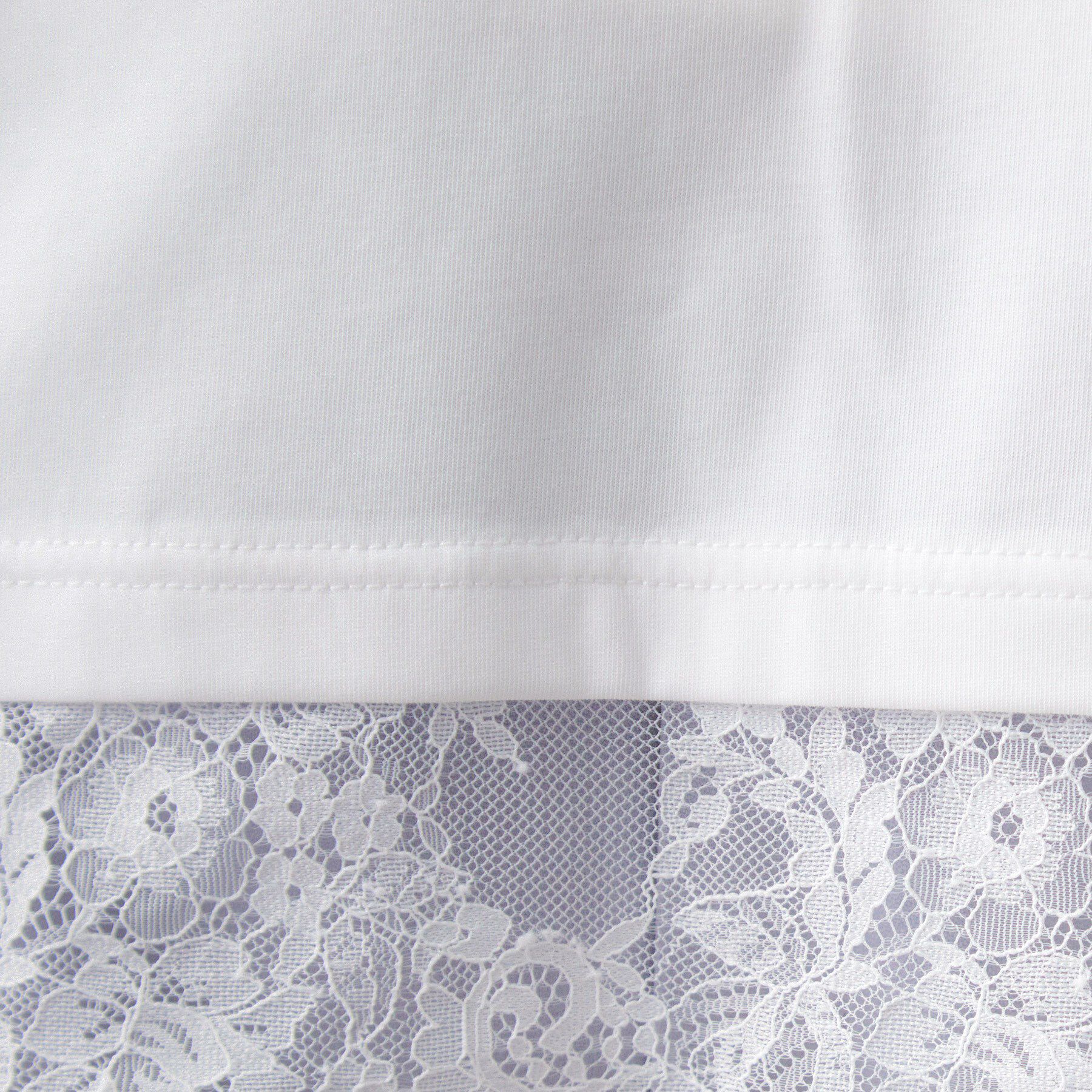 index「【接触冷感／UV】刺繍ロゴ裾レースTシャツ《洗濯機OK》」|Tシャツ・カットソー|