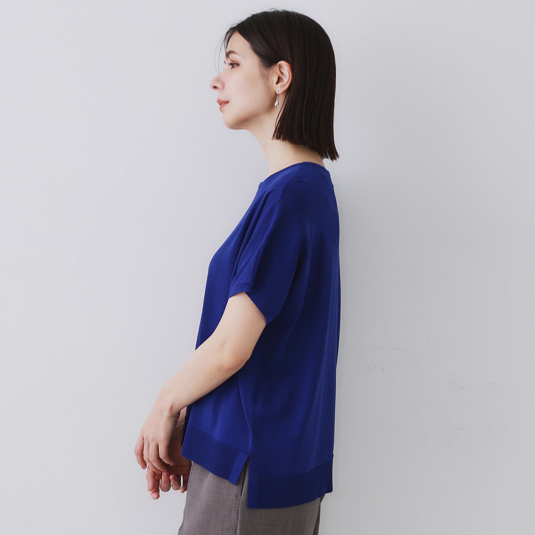 OPAQUE.CLIP「《6色展開／S-LLサイズ》ドルマンスリーブニット【UV／接触冷感／洗濯機洗い可／抗ピル】」|ニット・セーター|