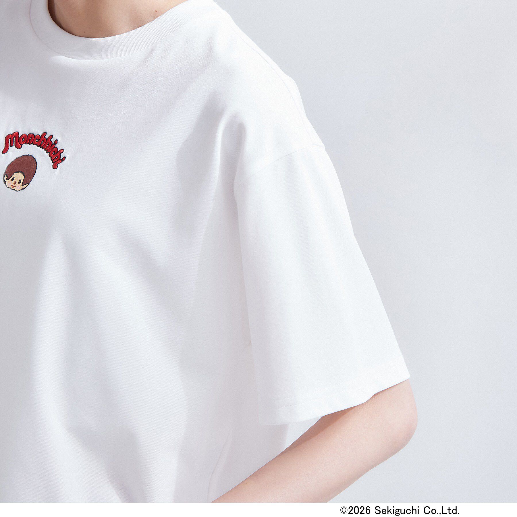 OPAQUE.CLIP「【モンチッチ】フロントプリント＆ロゴ刺繍ショートTシャツ《洗濯機OK》」|Tシャツ・カットソー|