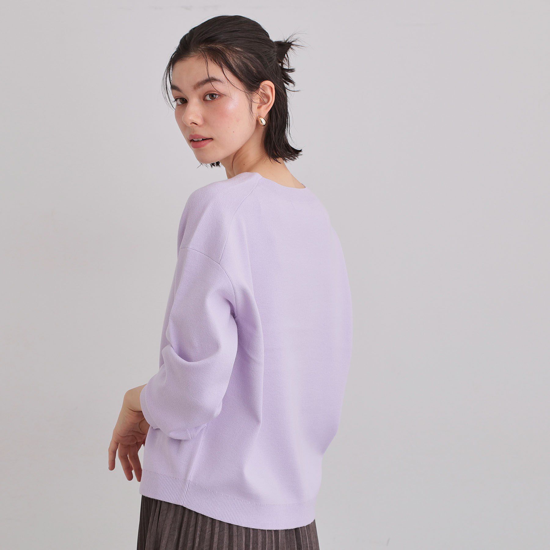 THE SHOP TK「【S-XLサイズ/上品見えが叶う】Vネックニット/洗濯機OK」|ニット・セーター|