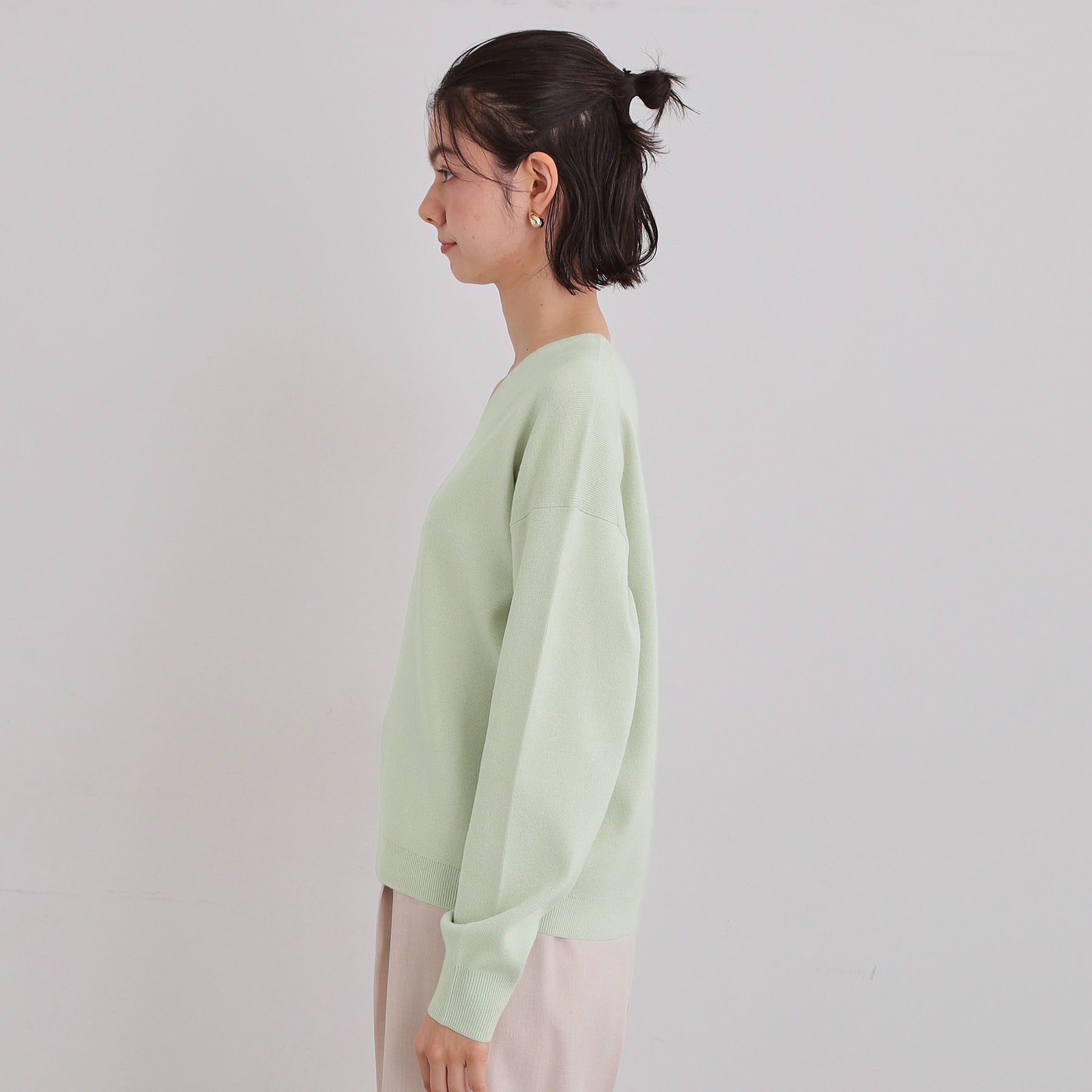 THE SHOP TK「【S-XLサイズ/上品見えが叶う】Vネックニット/洗濯機OK」|ニット・セーター|