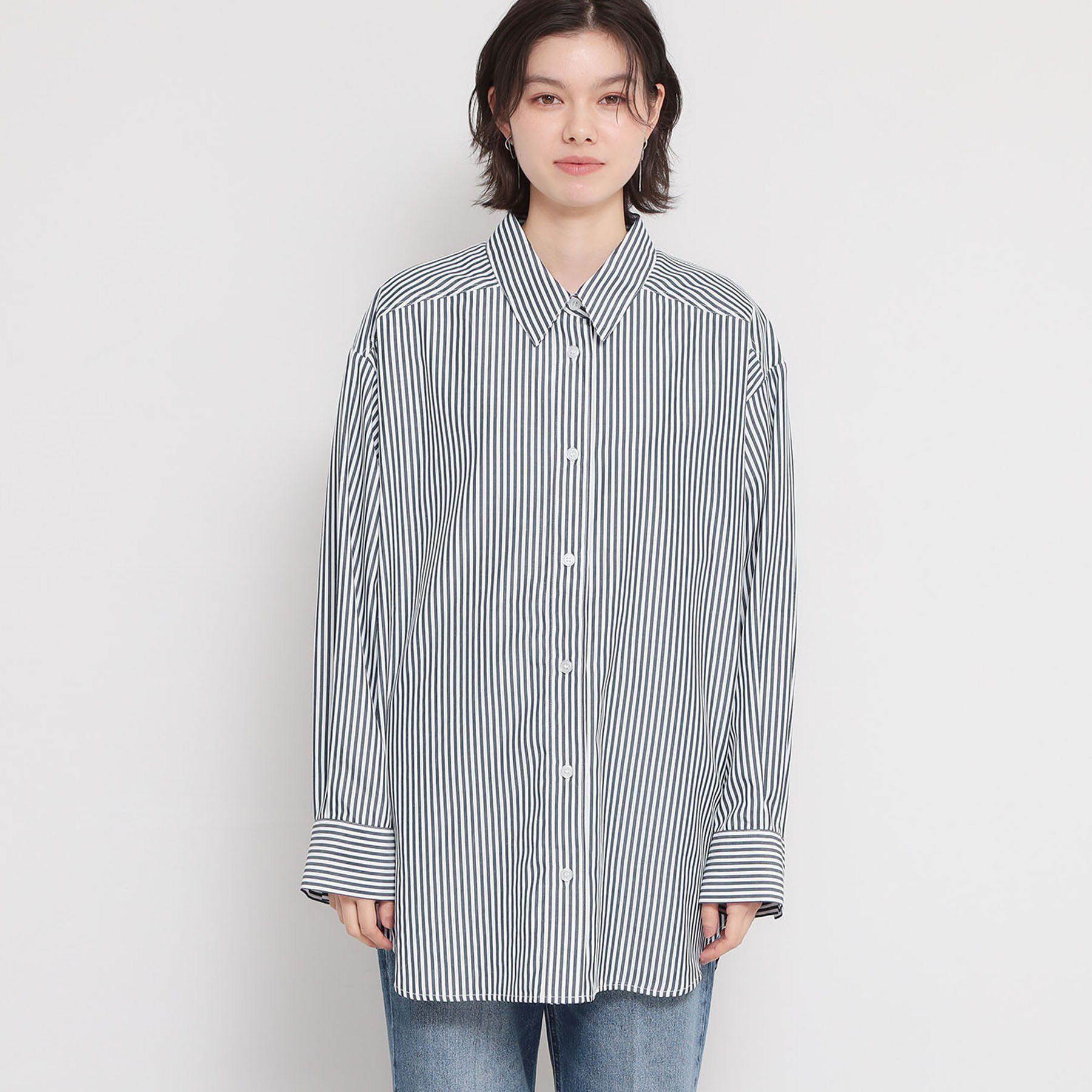 THE SHOP TK「ゆったりシルエットで体型カバー ロングシャツ」|シャツ・ブラウス|